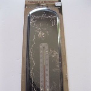 * SPECIAL * Metal Thermometer In/Outdoors 17" NWT